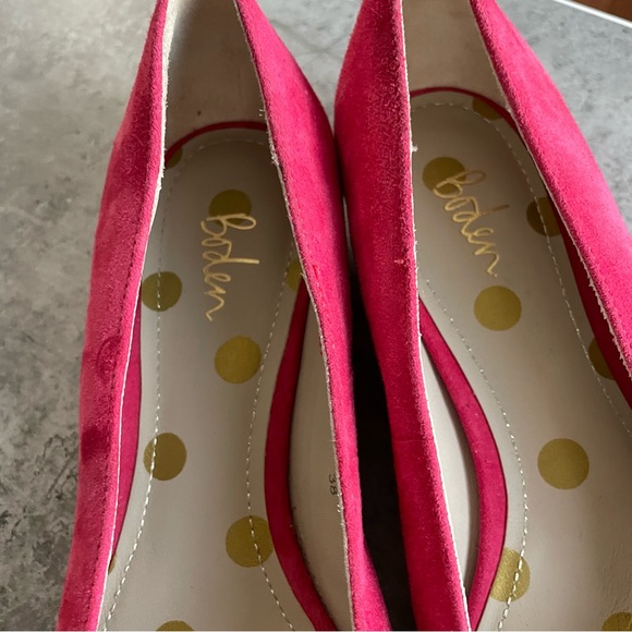 Boden pink real suede pointed toe flats - Picture 4 of 9